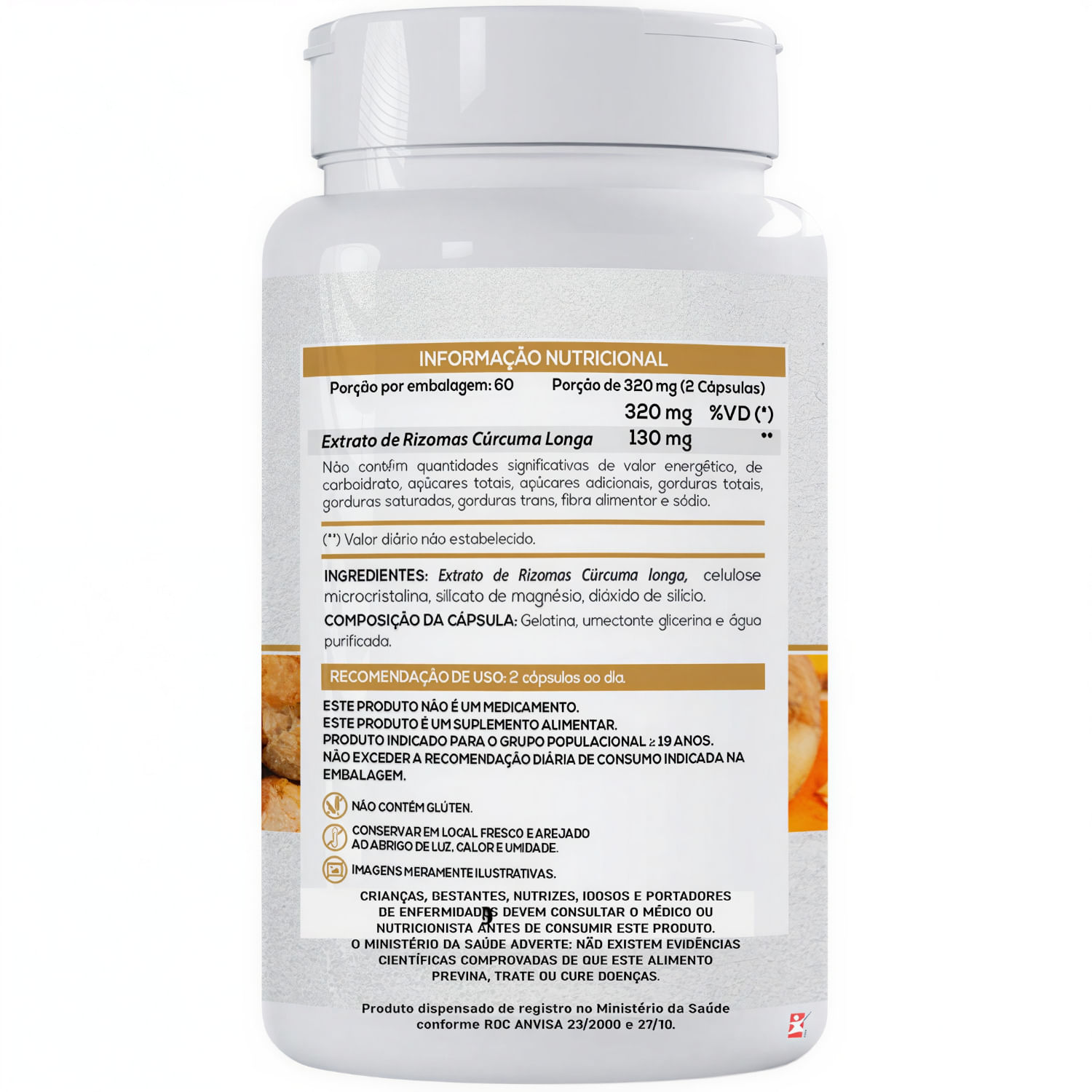 Cúrcuma Longa Premium Bionutri 120 Cápsulas