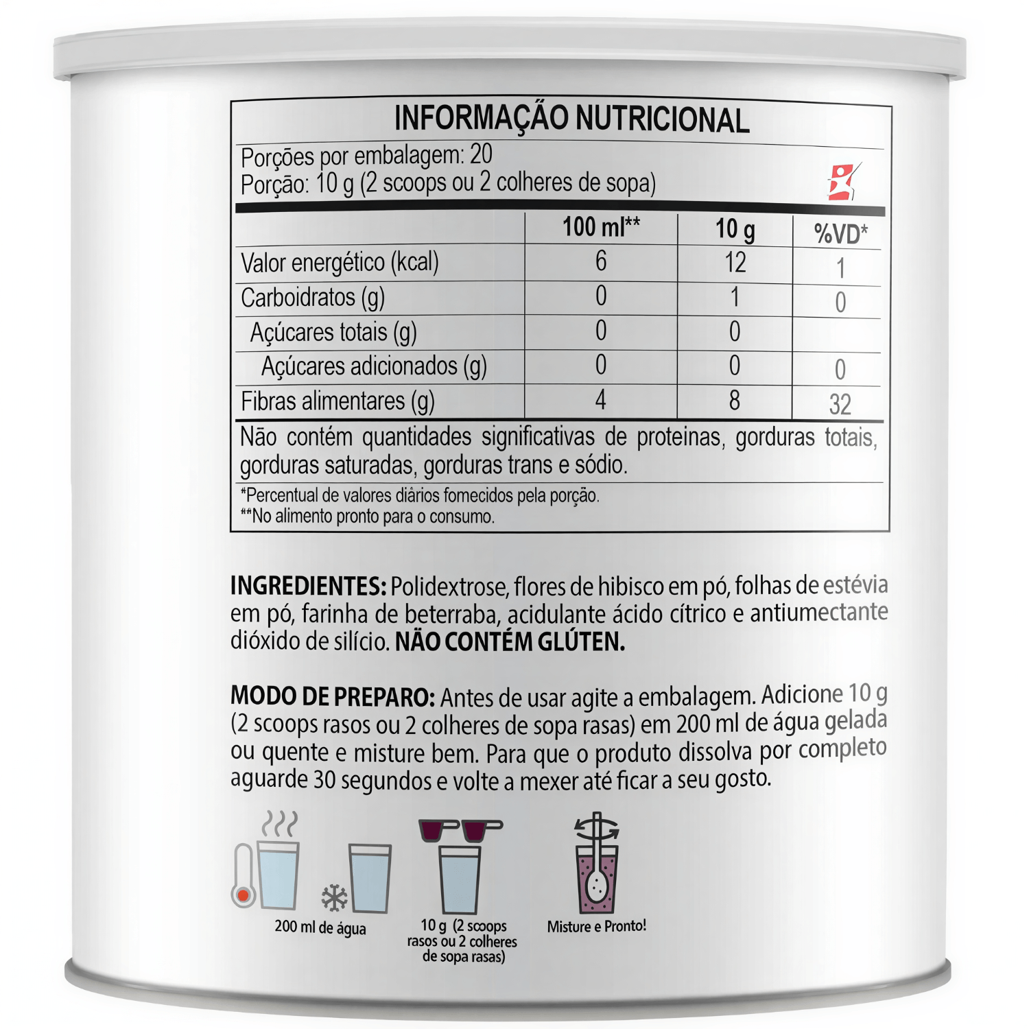 Biofit Hibisco Soluvel Fonte De Fibras Clinicmais Frutas Vermelhas 200g