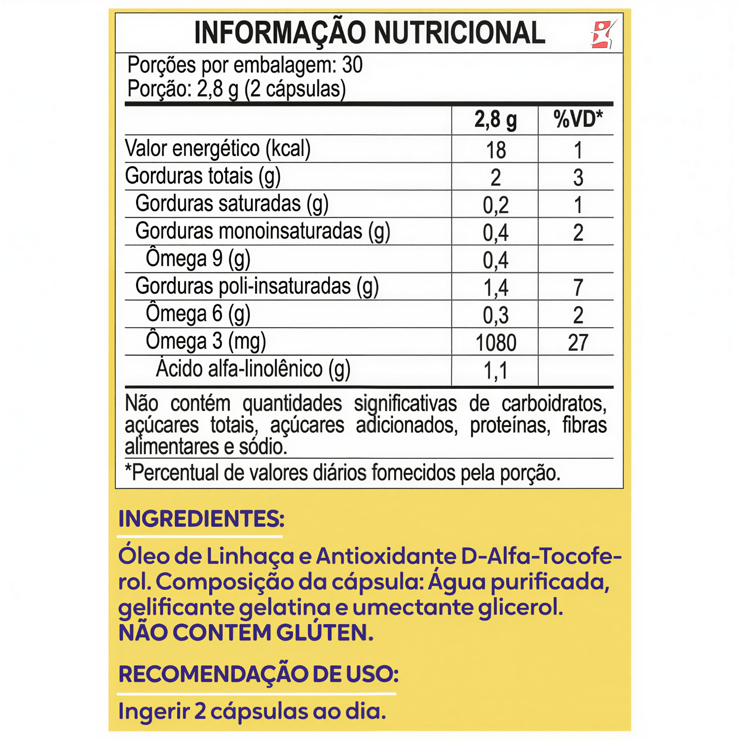 Óleo De Linhaça Maltta Nutrition 60 Cápsulas
