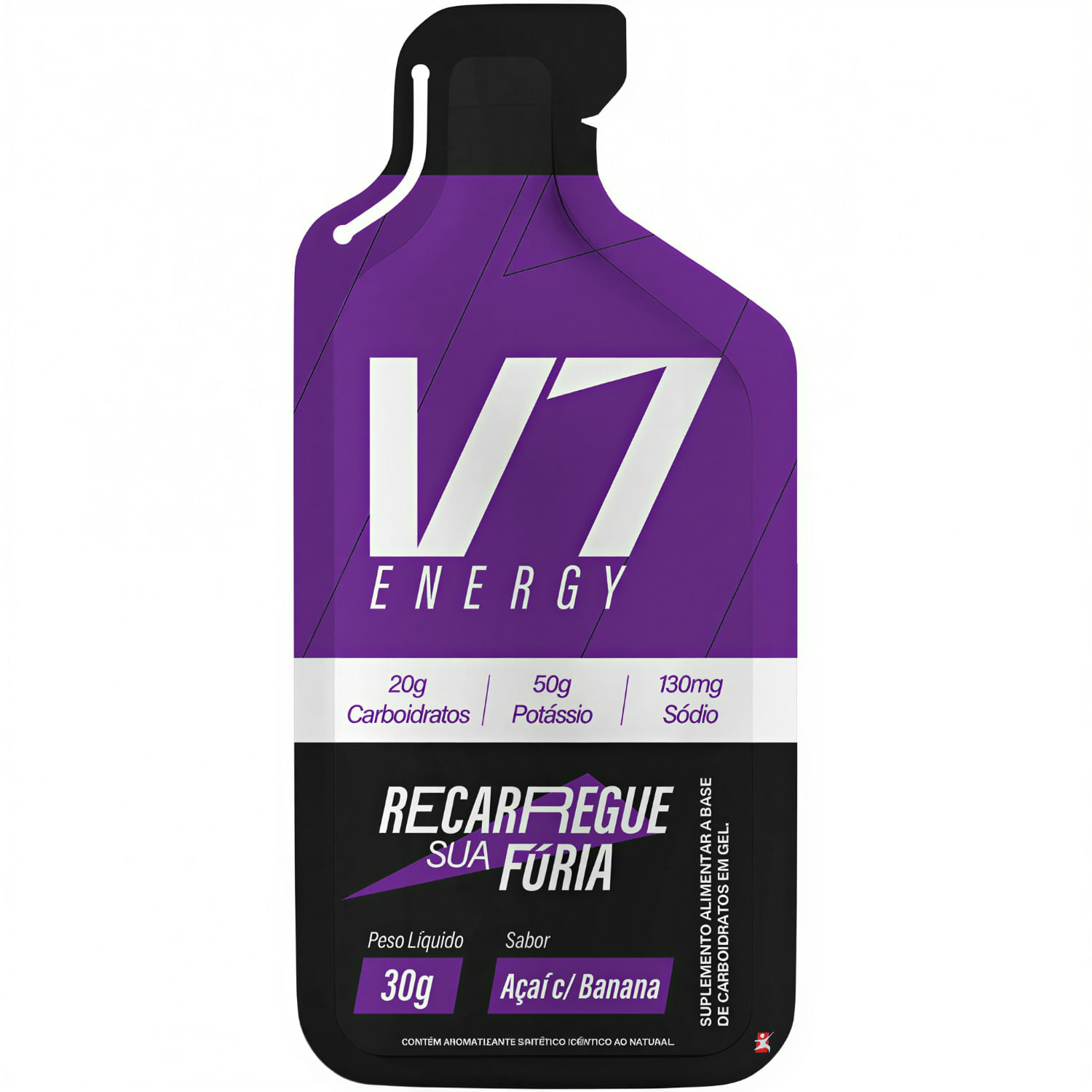 Kit 10 Carbogel V7 Energy Açaí Com Banana Sachês 30g