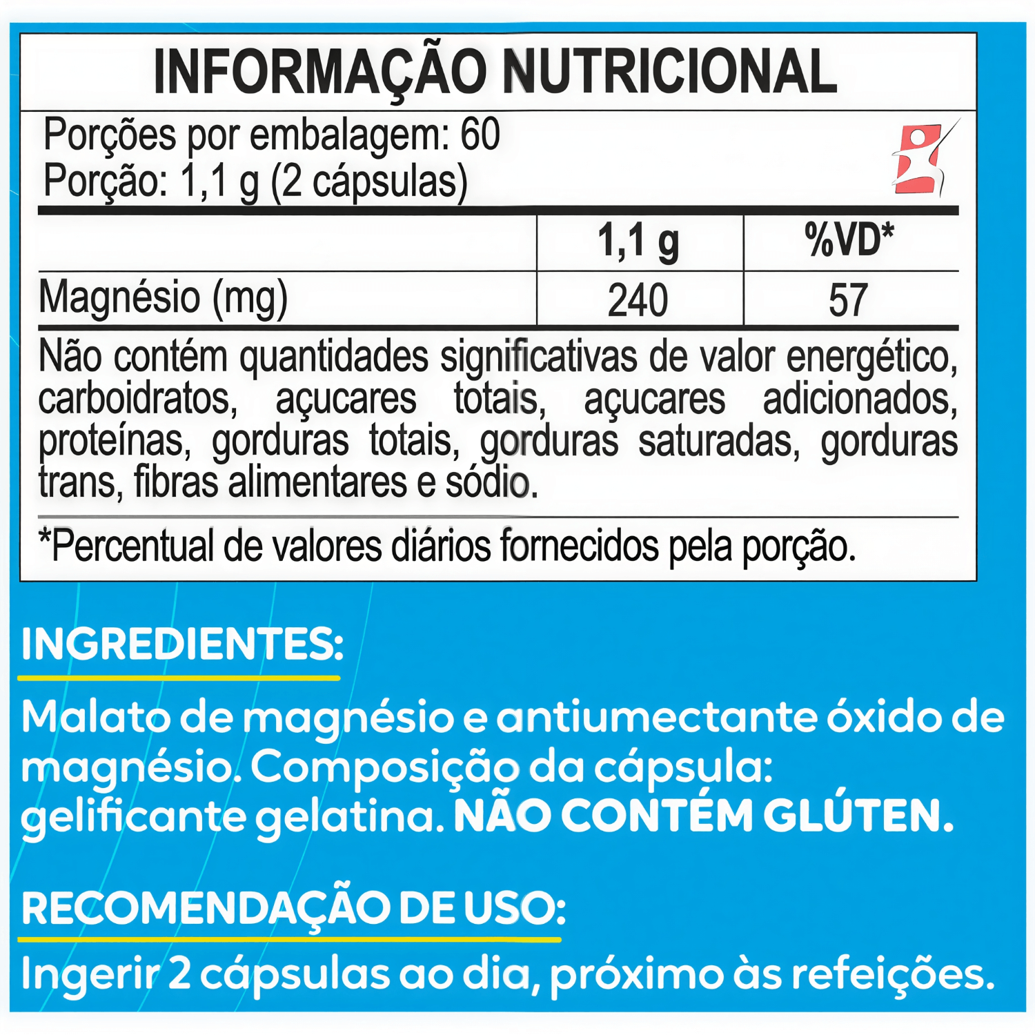 Malato De Magnésio Maltta Nutrition 120 Cápsulas