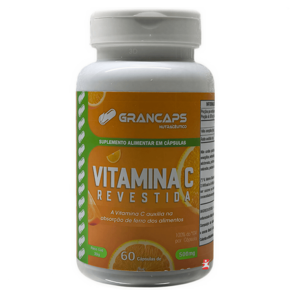 Vitamina C Revestida Grancaps 60 Cápsulas