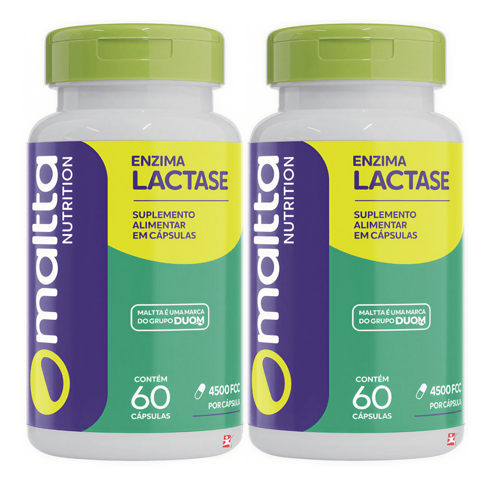 Kit 2 Enzima Lactase Maltta Nutrition 60 Cápsulas
