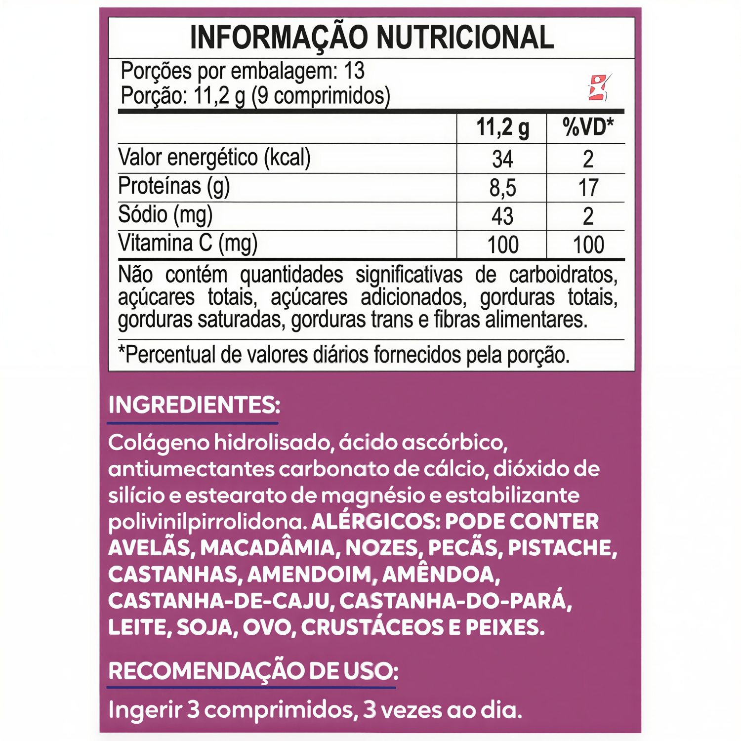 Kit 2 Colágeno Hidrolisado Com Vitamina C Maltta Nutrition 120 Comprimidos