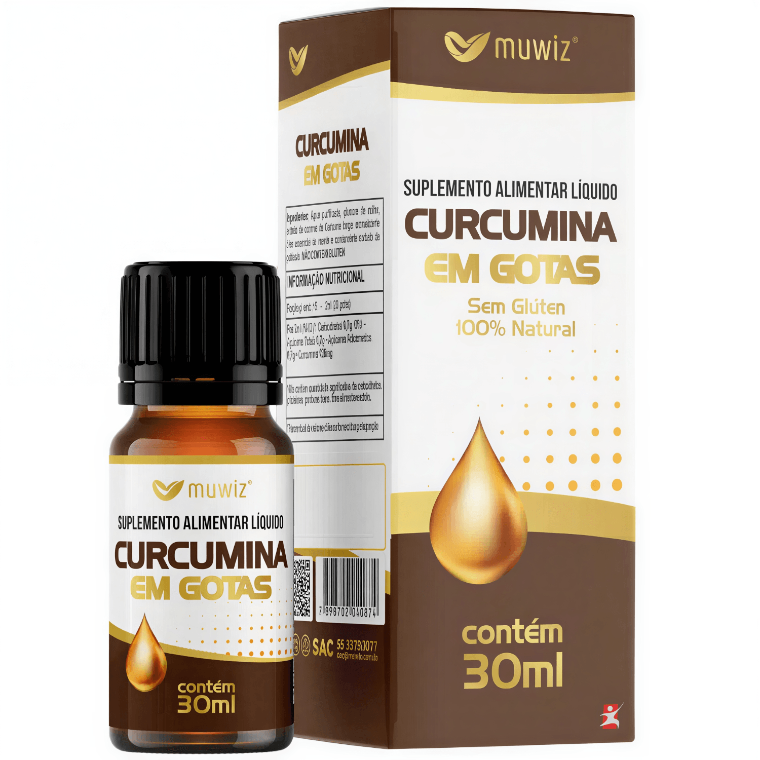 Curcumina Em Gotas Muwiz 30ml