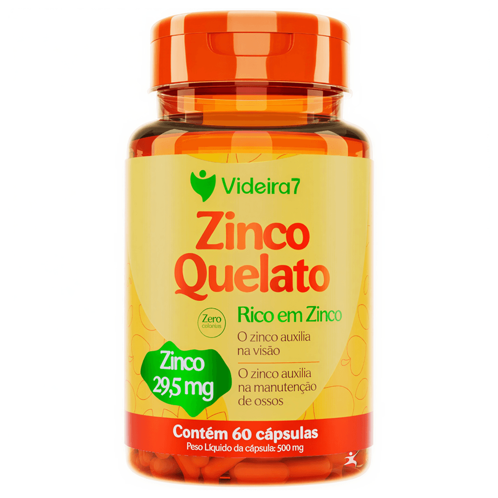 Zinco Quelato Videira7 60 Cápsulas
