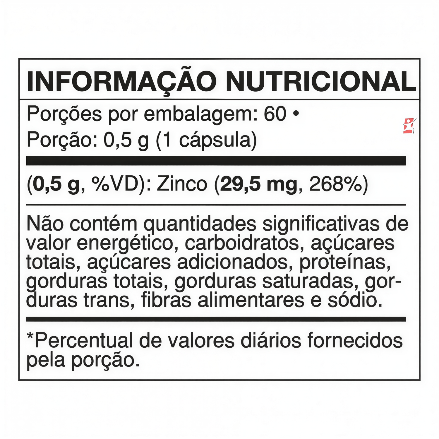 Zinco Quelato Videira7 60 Cápsulas