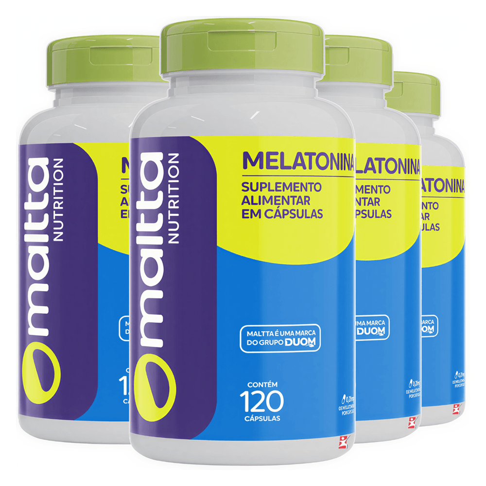 Kit 4 Melatonina Maltta Nutrition 120 Cápsulas