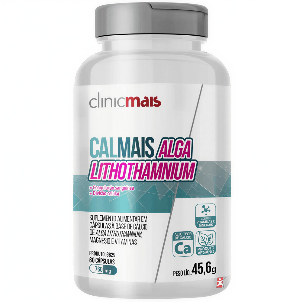 Calmais Alga Lithothamnium Clinicmais 60 Cápsulas