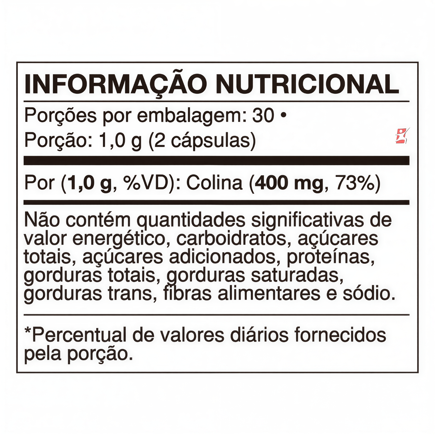 Colina Videira7 400mg Por Porção 60 Cápsulas