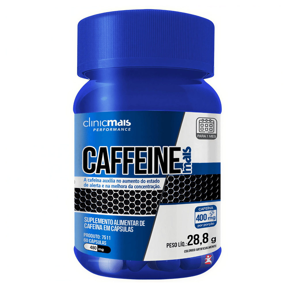 Caffeine Mais Clinicmais 400mg 60 Cápsulas