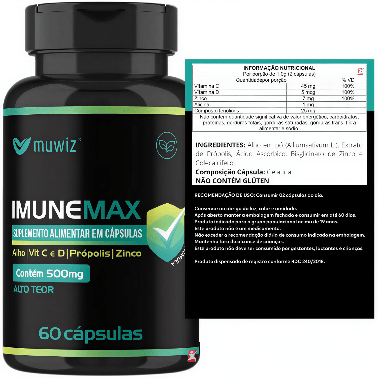 Imunemax Muwiz 60 Cápsulas