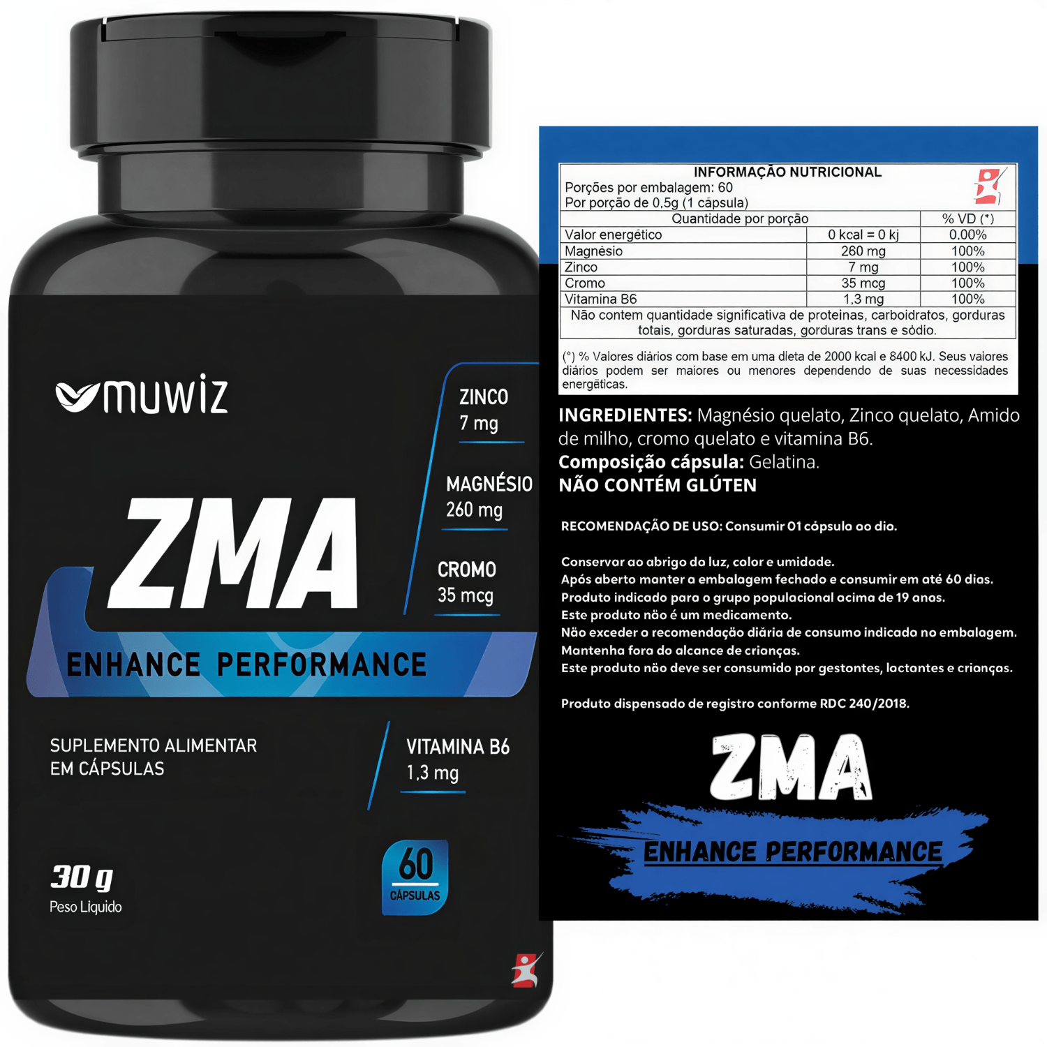 Zma Enhance Performance Muwiz 60 Cápsulas