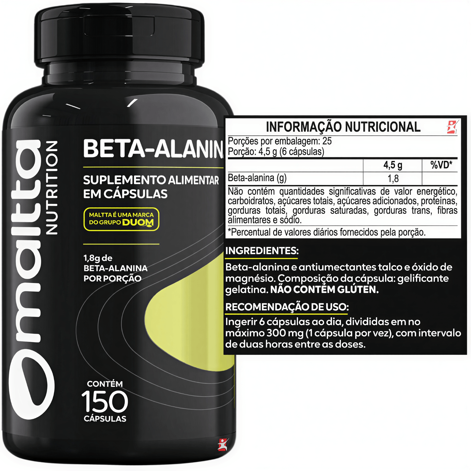 Beta Alanina Maltta Nutrtiion 150 Cápsulas