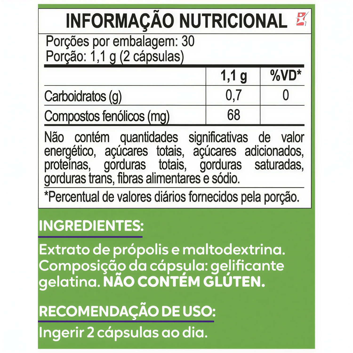 Própolis Verde Maltta Nutrition 60 Cápsulas