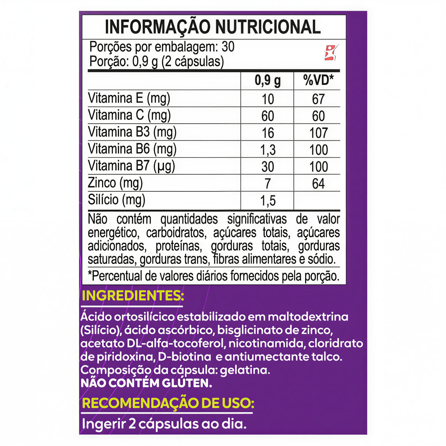 Silício Orgânico Maltta Nutrition 60 Cápsulas