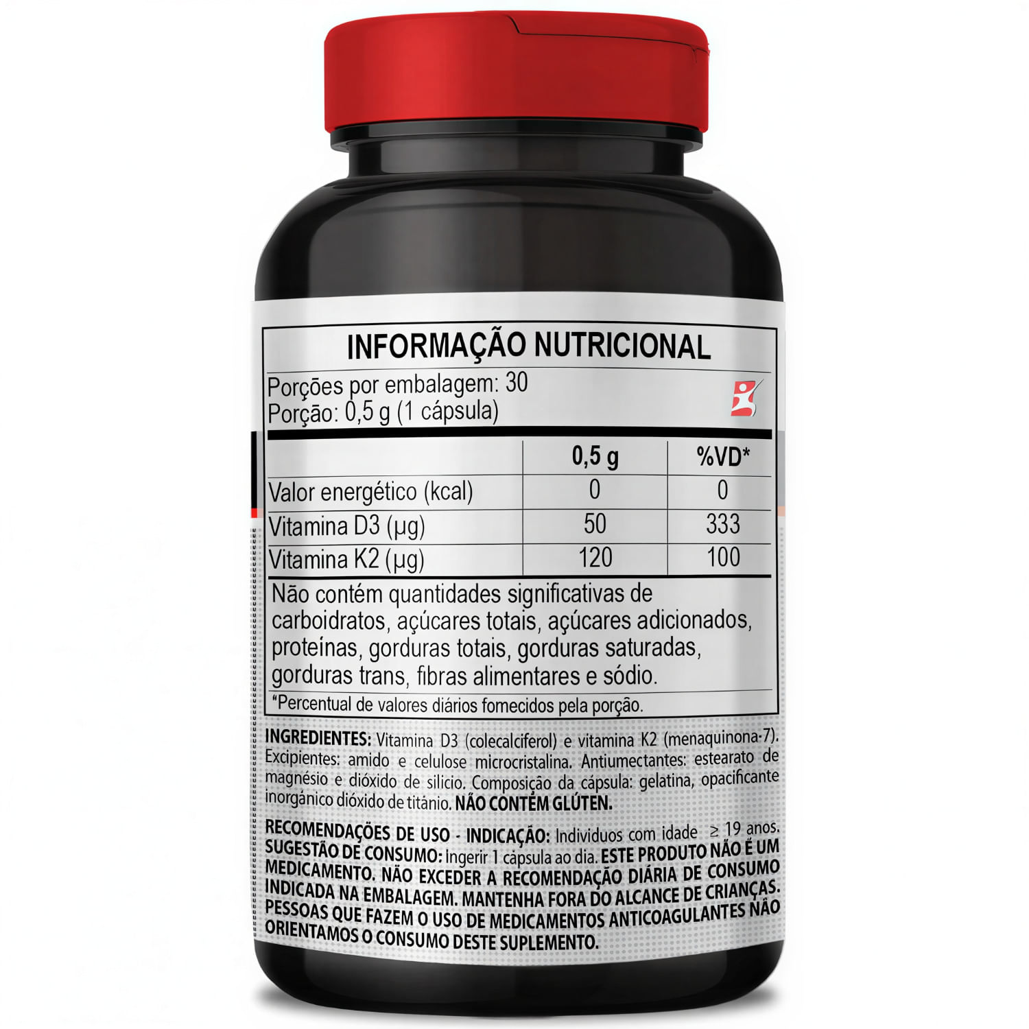 Vitamina K2 + D3 ClinicMais 30 cápsulas