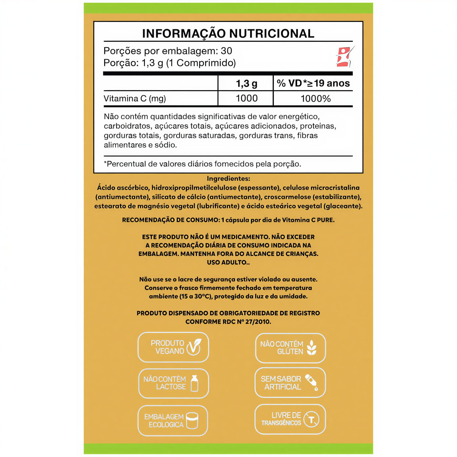 Vitamina C Bioroots 1000mg 30 Comprimidos