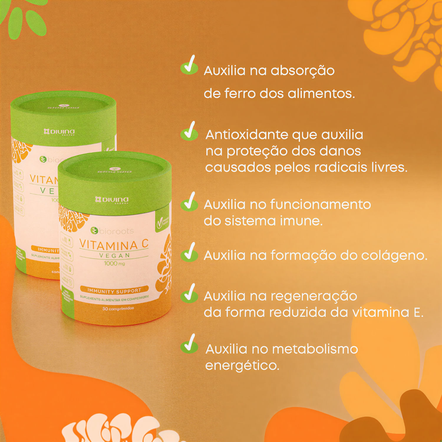 Vitamina C Bioroots 1000mg 30 Comprimidos
