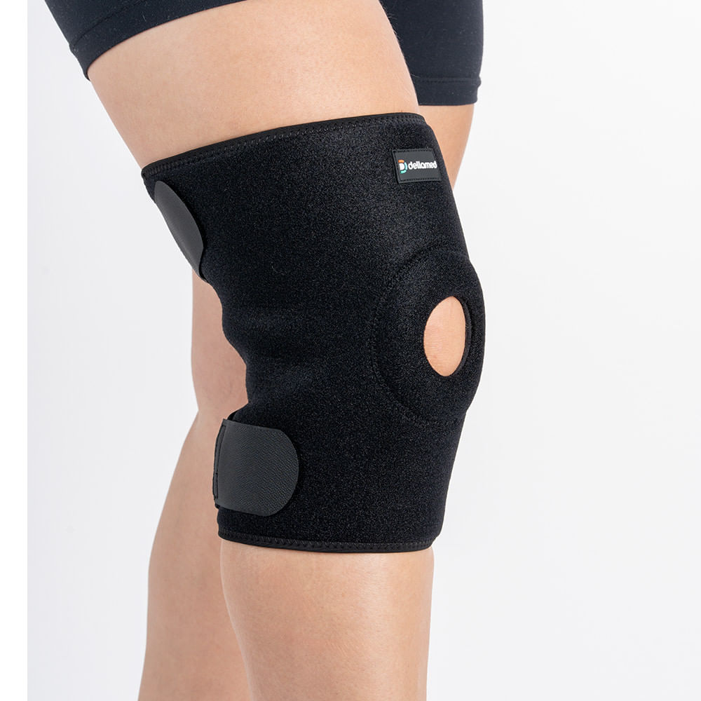 Par Joelheira Ajustável com Orifício e Reforço Patelar Ortho Care Dellamed Tamanho Único