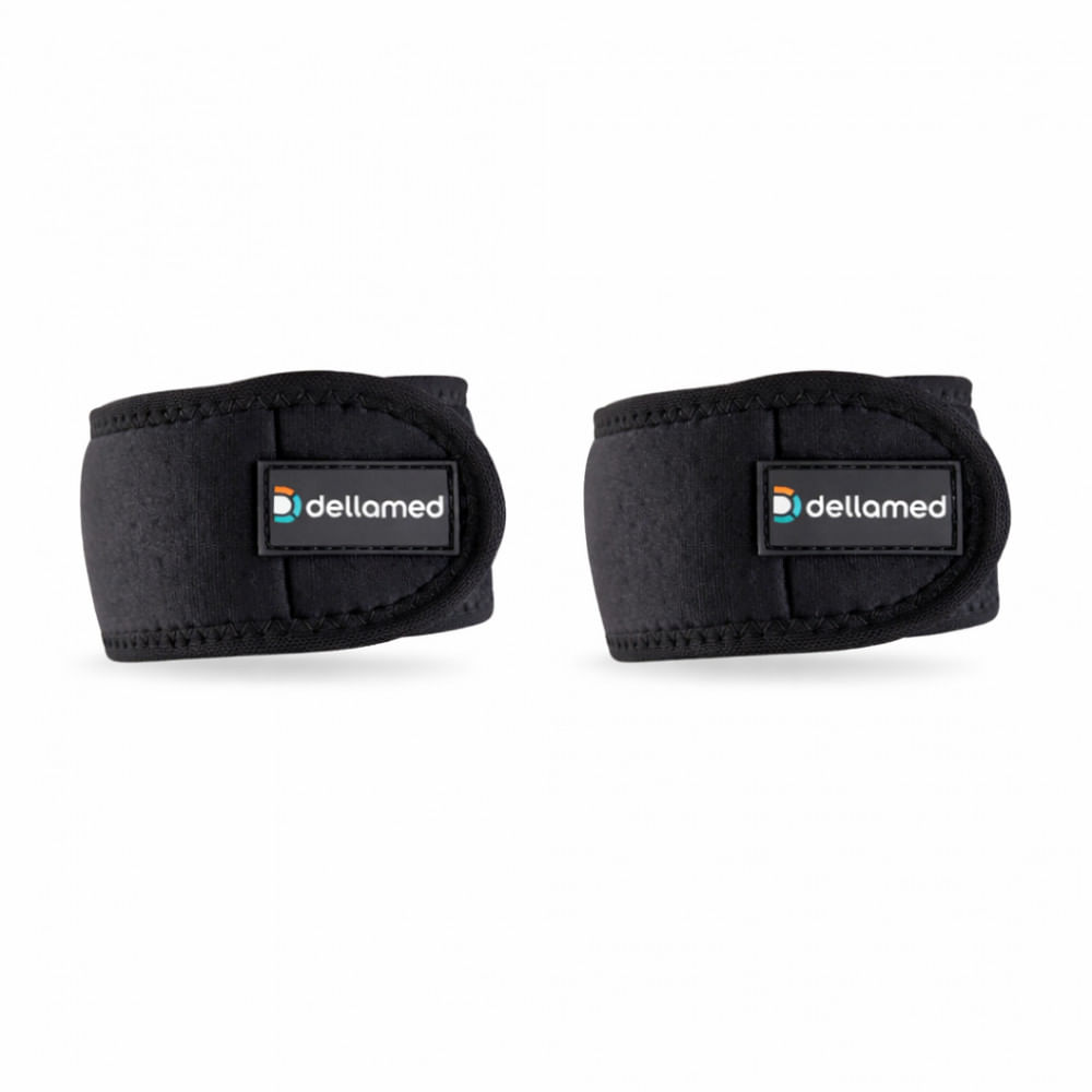 Par De Tennis Elbow Ajustável Com Neoprene Dellamed Tamanho Único