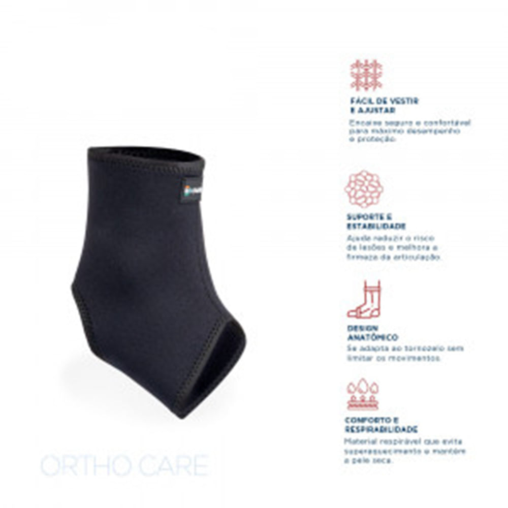 Tornozeleira Curta Ortho Care Dellamed Tamanho P