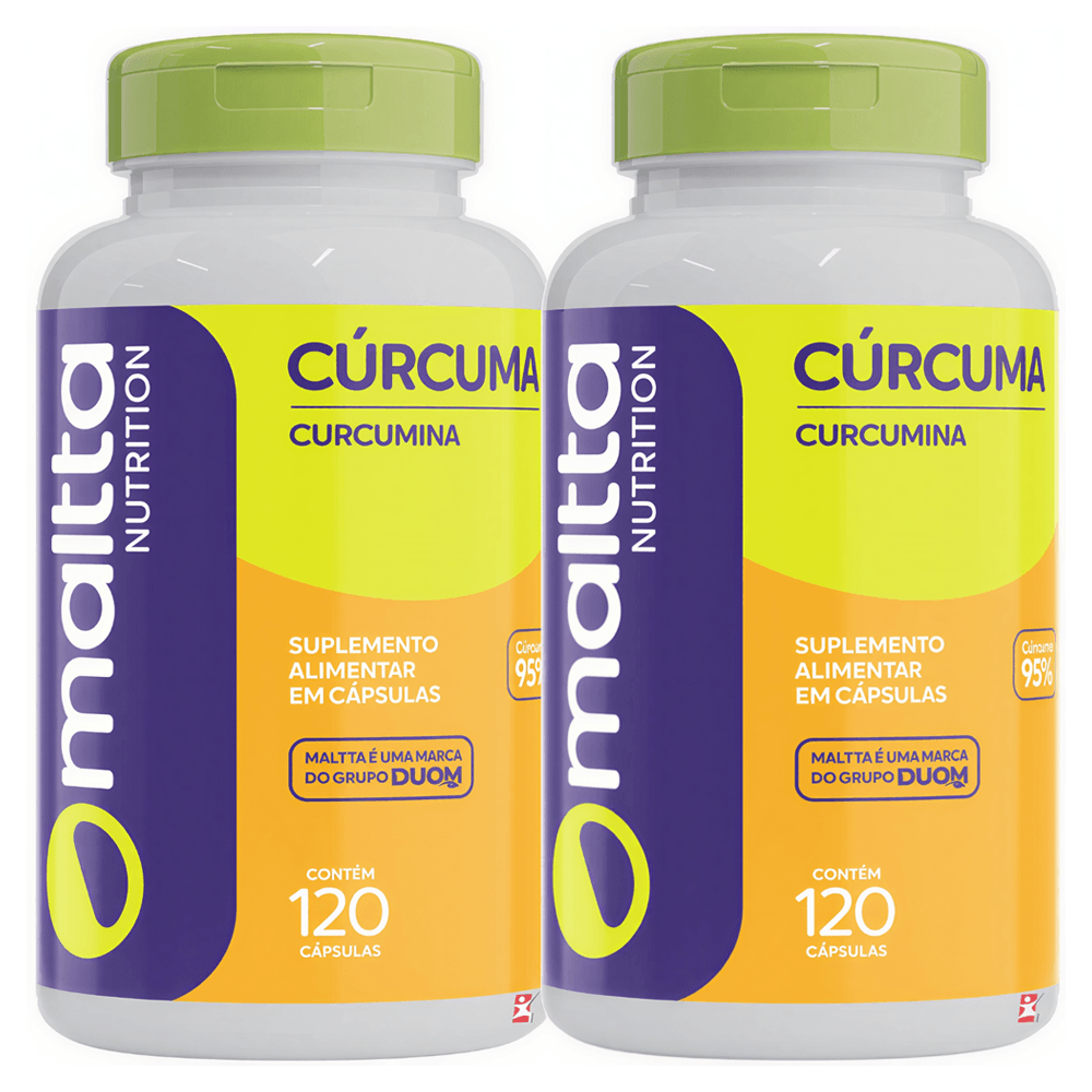 Kit 2 Cúrcuma Curcumina Maltta Nutrition 120 Cápsulas