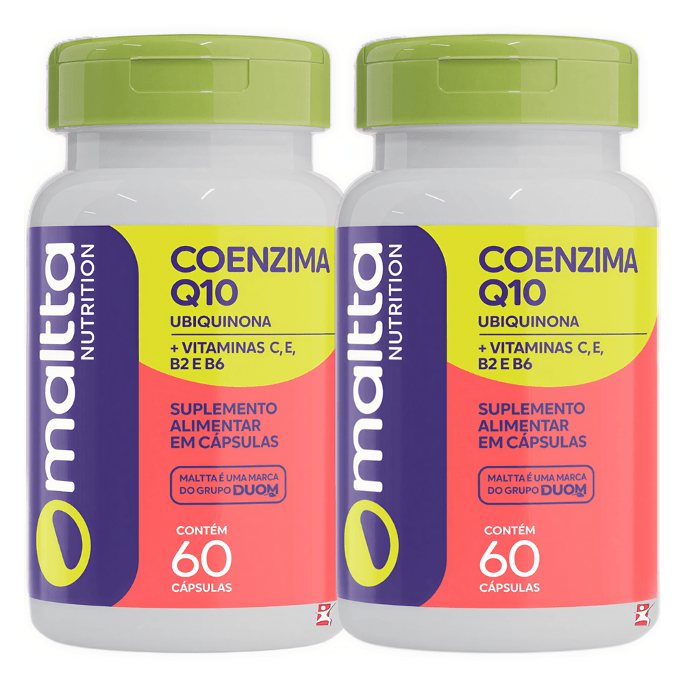 Kit 2 Coenzima Q10 + Vitaminas C, E, B2 E B6 Maltta Nutrition 60 Cápsulas
