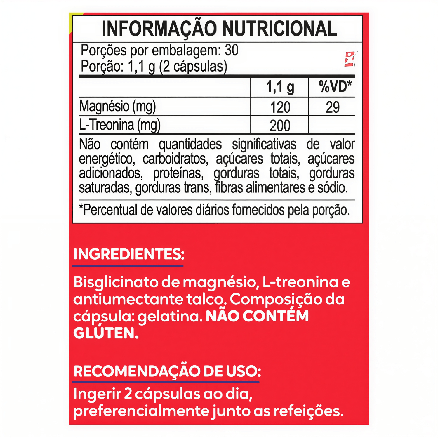 Kit 4 Maltta Treonat Magnésio + Treonina Maltta Nutrition 60 Cápsulas