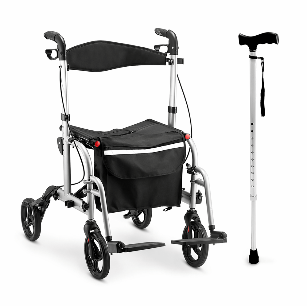 Andador 2 Em 1 D15 + Bengala T Bast�o D8 Dellamed