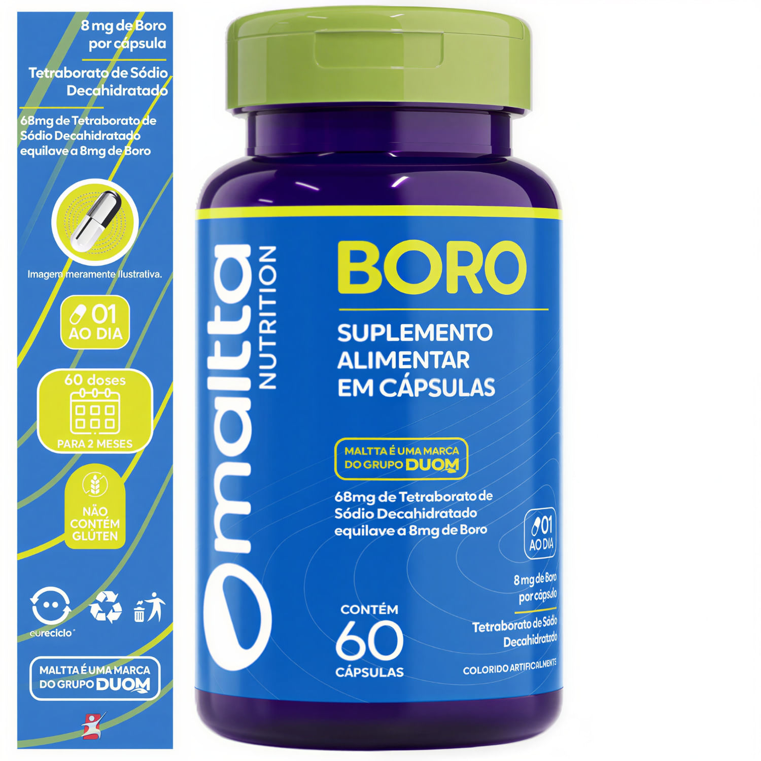 Kit 2 Boro Maltta Nutrition 60 Cápsulas