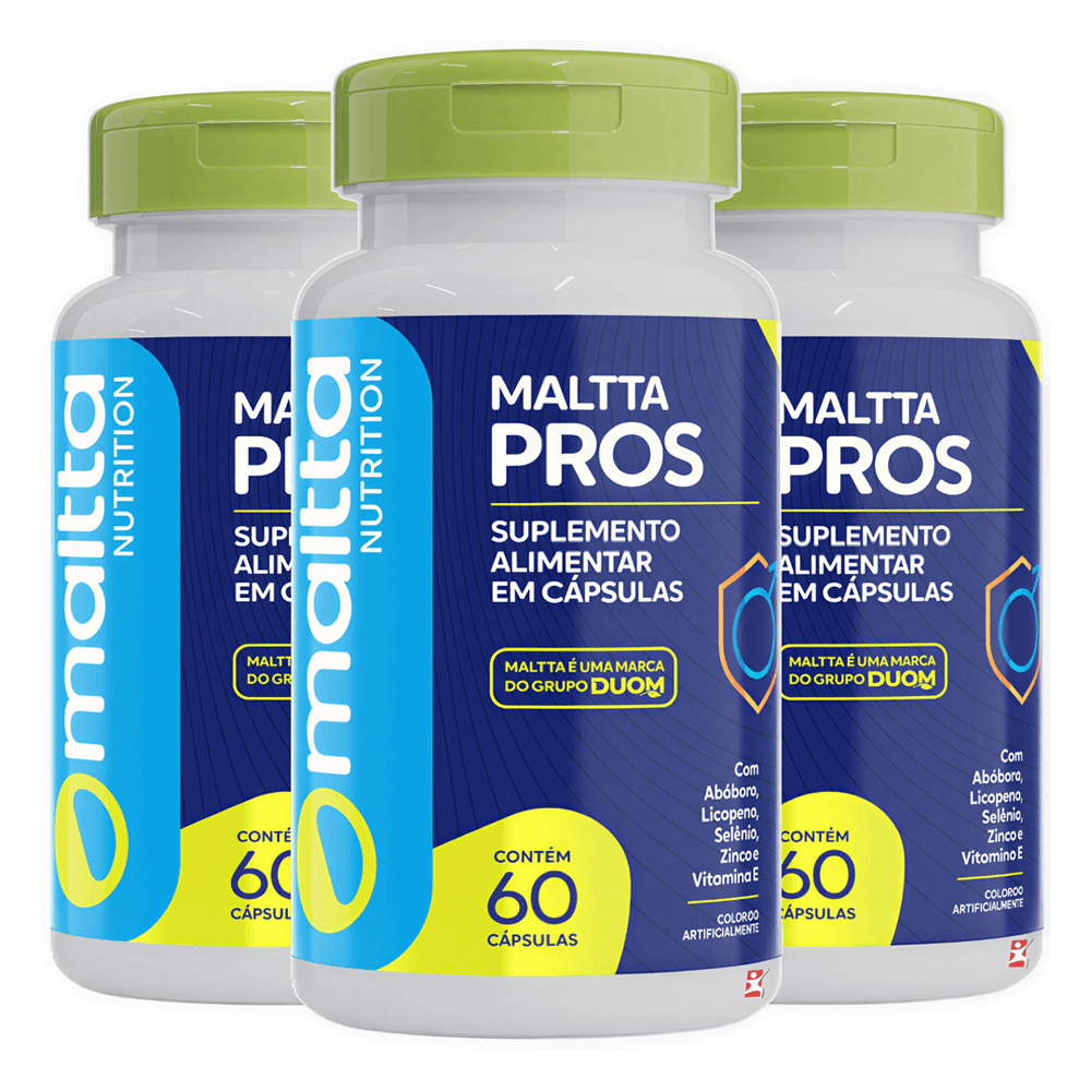 Kit 3 Maltta Pros Maltta Nutrition 60 Cápsulas