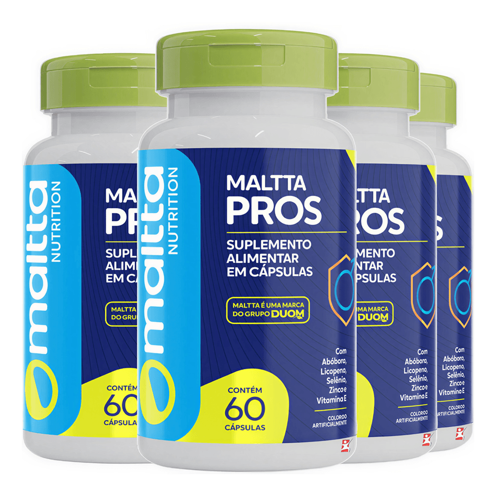 Kit 4 Maltta Pros Maltta Nutrition 60 Cápsulas