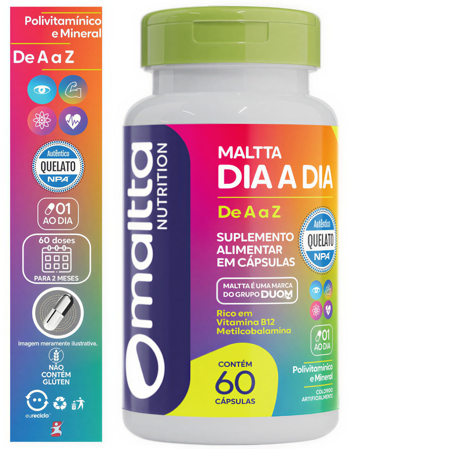 Polivitamínico Maltta Dia A Dia De A-Z Maltta Nutrition 60 Cápsulas