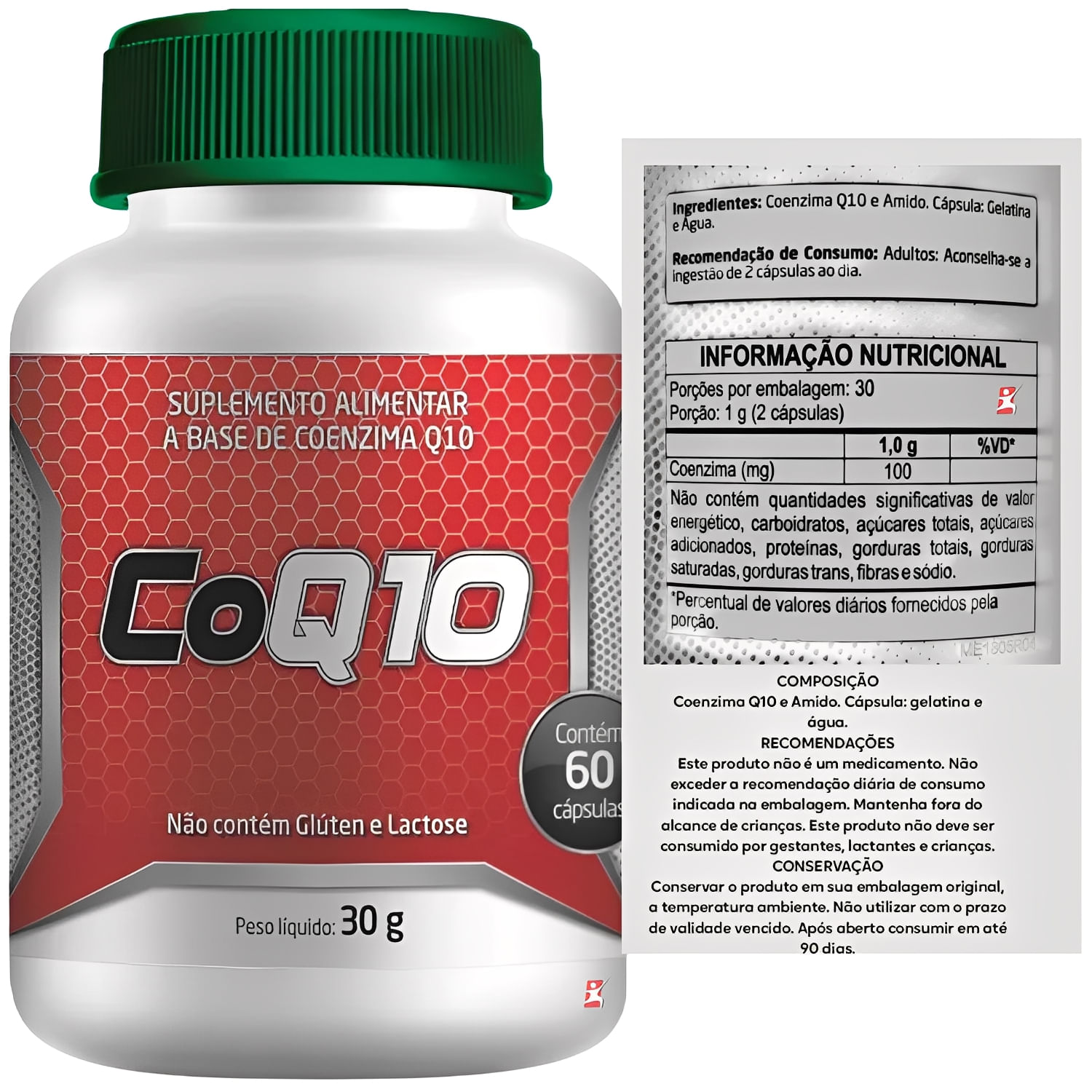 Coenzima Q10 Ubiquinona Coq10 Medinal 60 Cápsulas