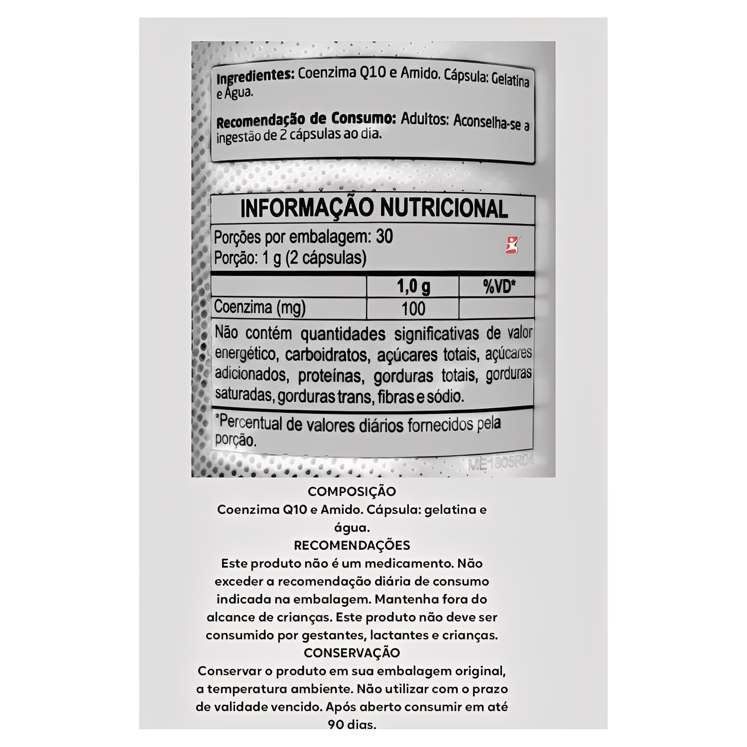 Coenzima Q10 Ubiquinona Coq10 Medinal 60 Cápsulas