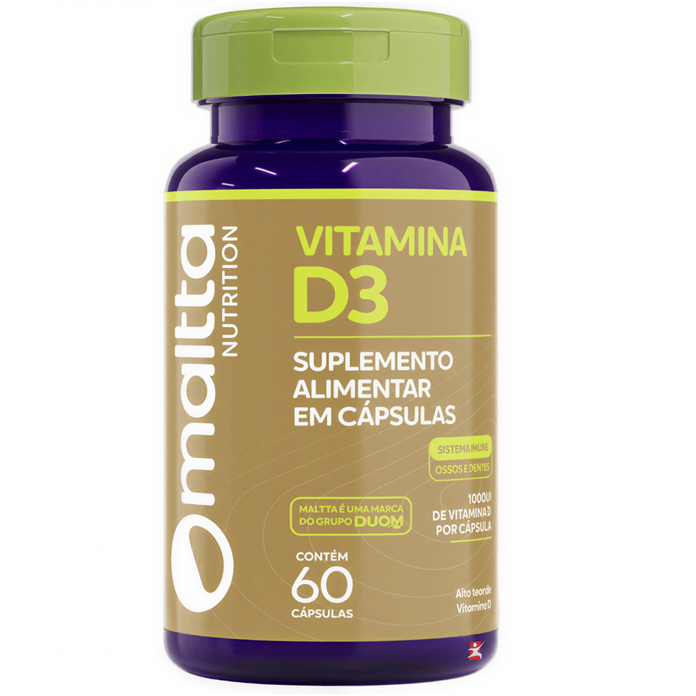 Vitamina D3 1000ui Maltta Nutrition 60 Cápsulas
