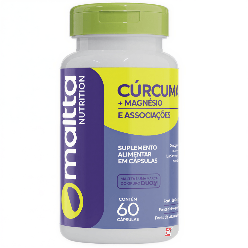 Cúrcuma + Magnésio + Cromo + Triptofano + Vitamina B6 Maltta Nutrition 60 Cápsulas
