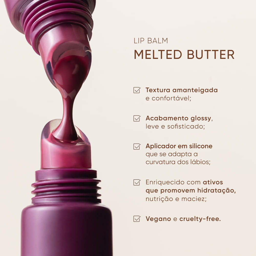 Lip Balm Mascavo Melted Butter Smooth Berry 10g