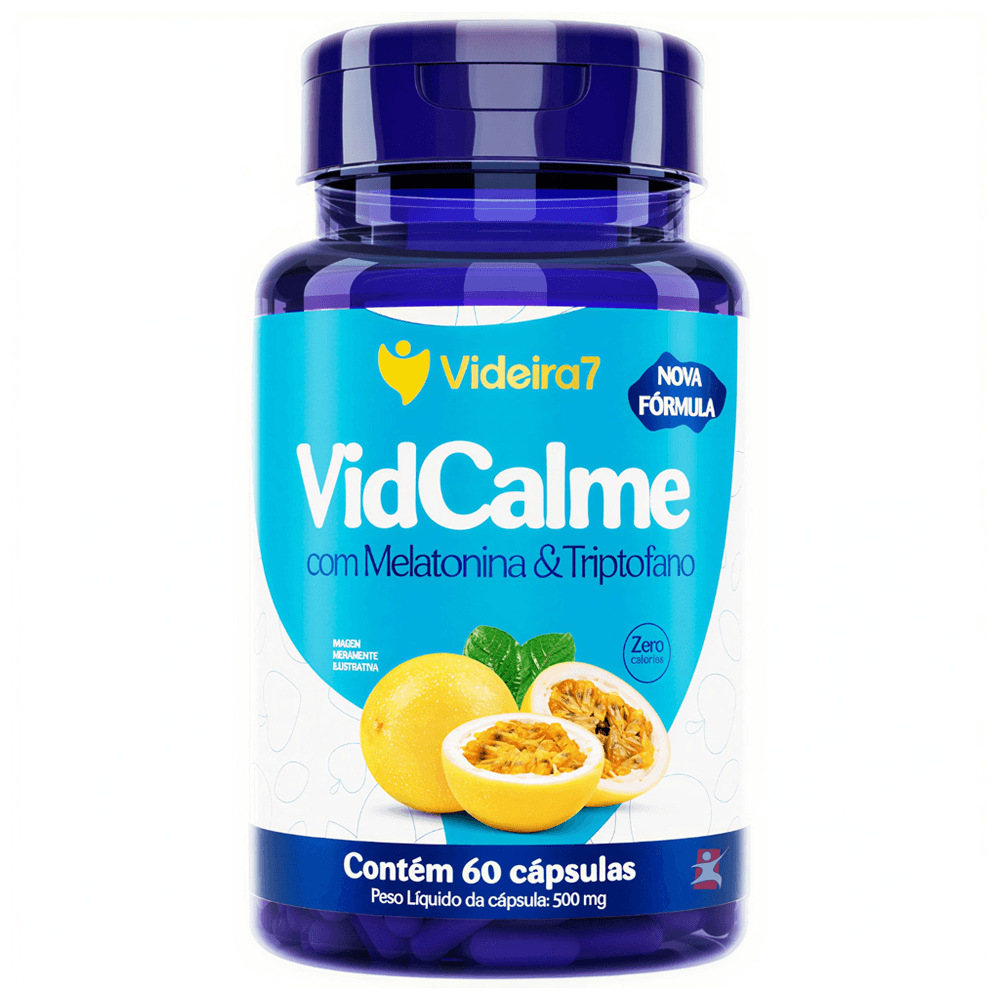 Vidcalme Com Melatonina E Triptofano Videira7 Maracujá 60 Cápsulas