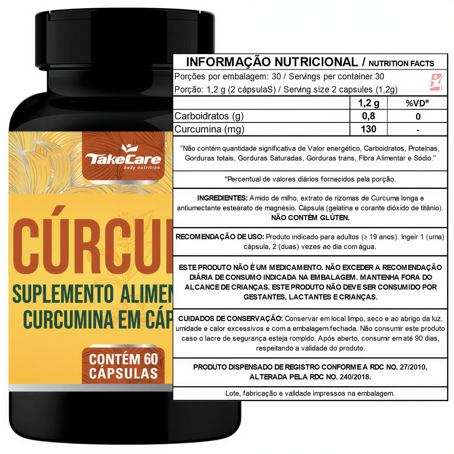 Cúrcuma Take Care 60 Cápsulas