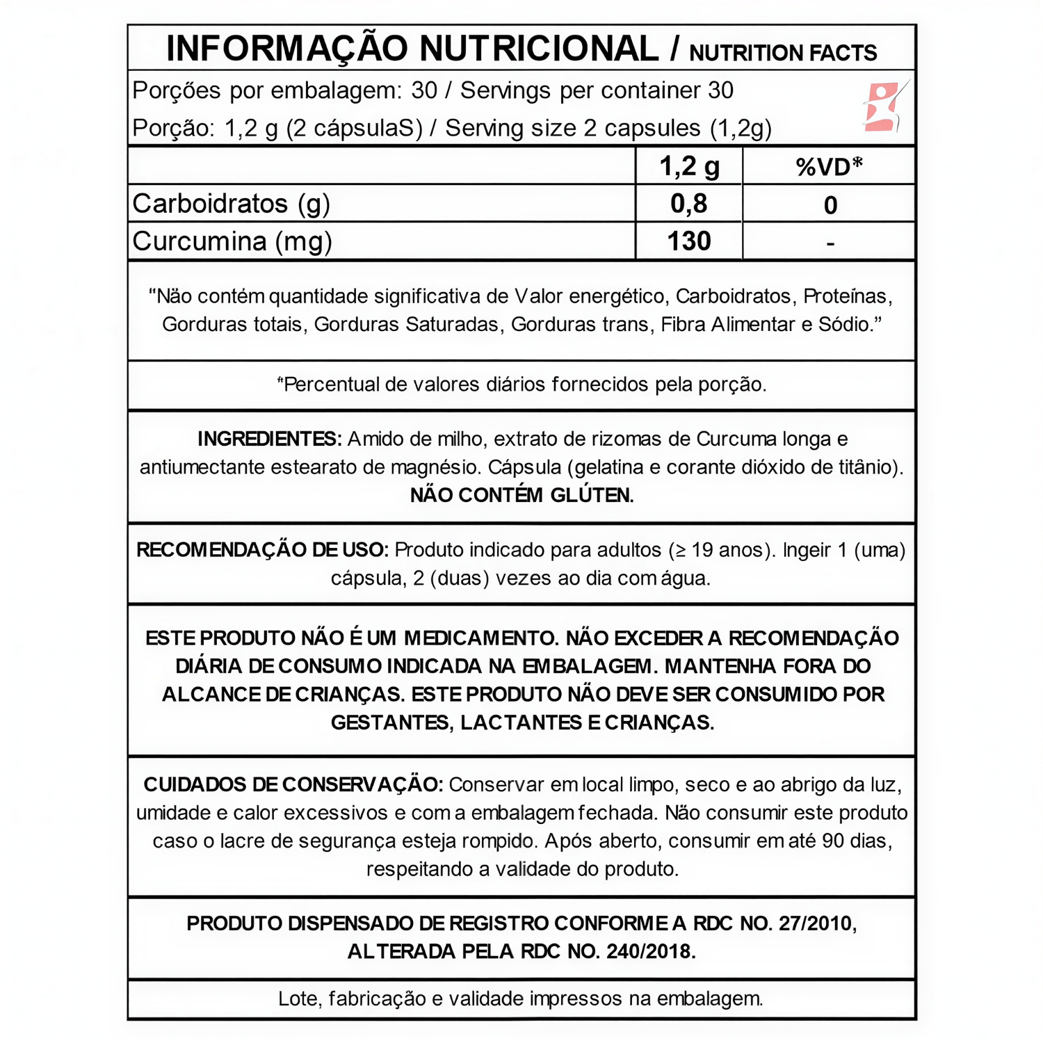 Cúrcuma Take Care 60 Cápsulas