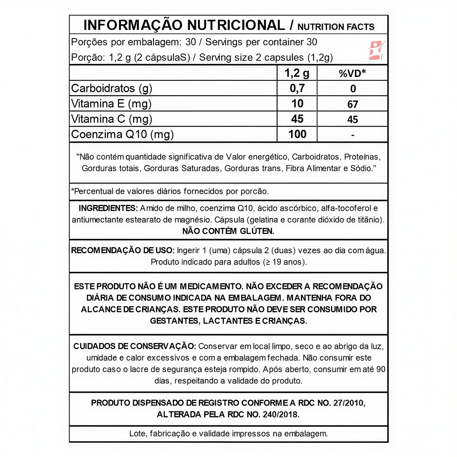 Coenzima Q10 Take Care 60 Cápsulas