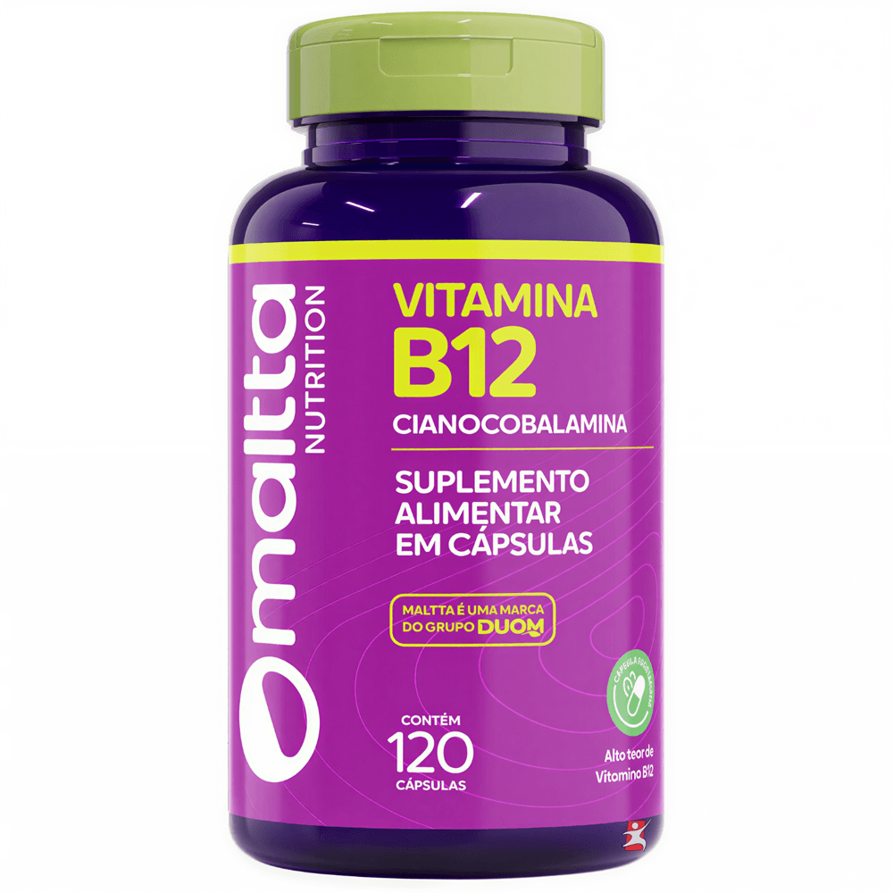 Vitamina B12 Cianocobalamina Maltta Nutrition 120 Cápsulas