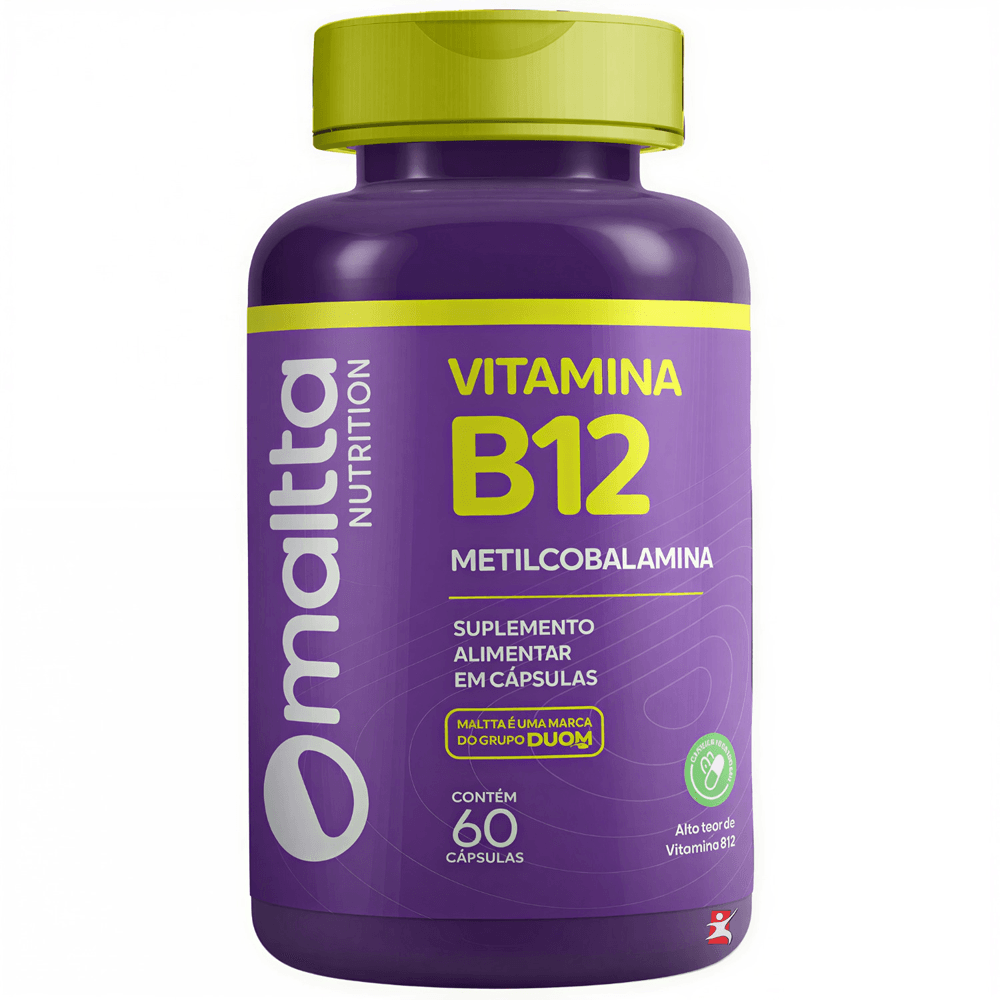 Vitamina B12 Metilcobalamina Maltta Nutrition 60 Cápsulas Veganas