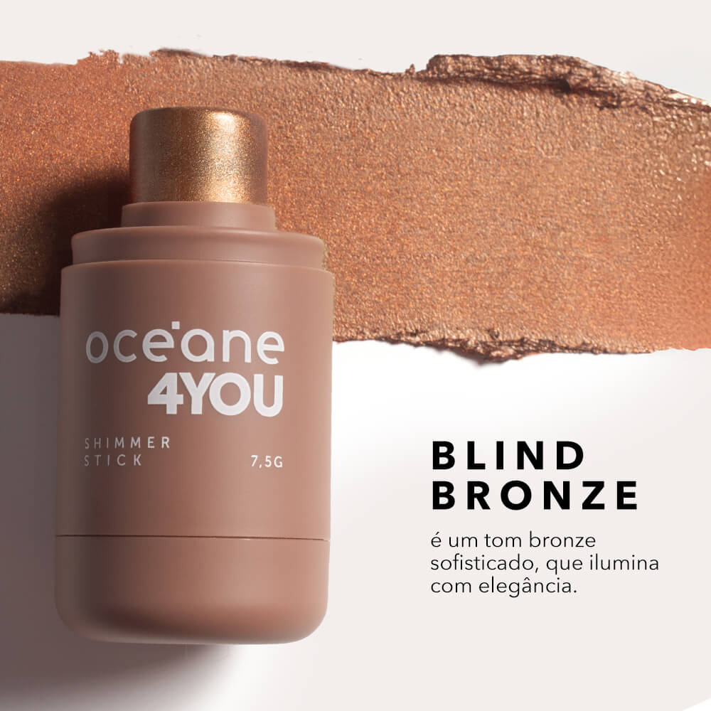 Iluminador em Bastão Bronze Shimmer Stick Blind Bronze Oceane 4you 7,5g