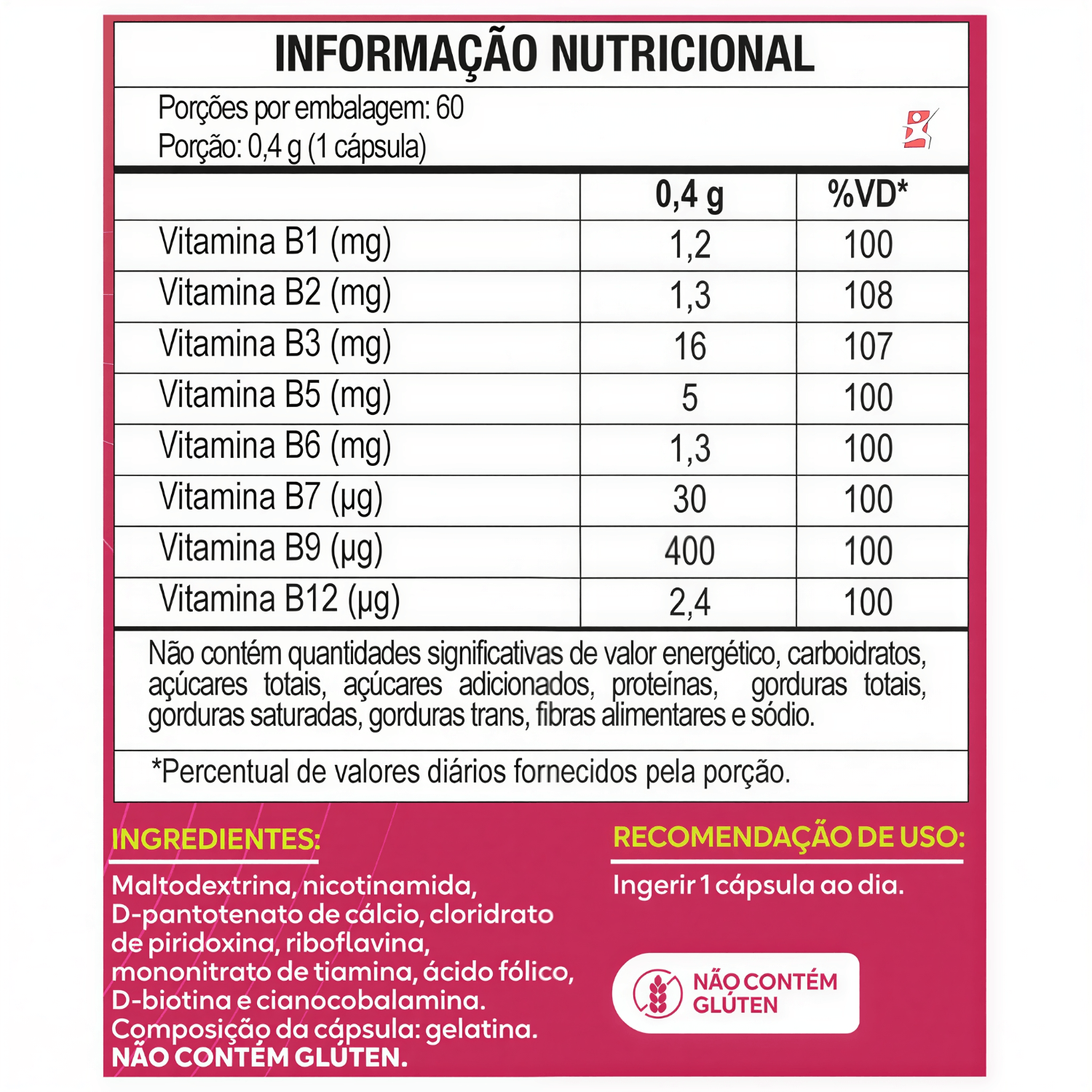 Complexo B Maltta Nutrition 60 Cápsulas