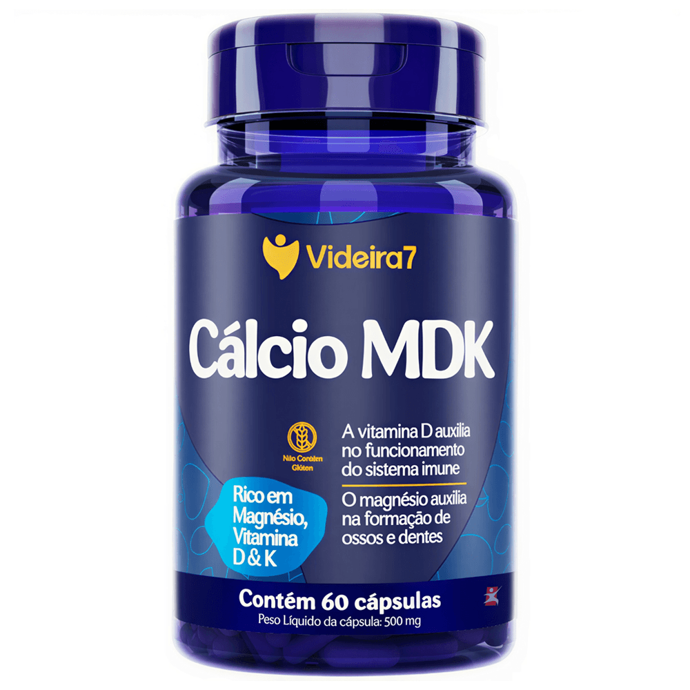 Cálcio MDK Videira7 60 Cápsulas