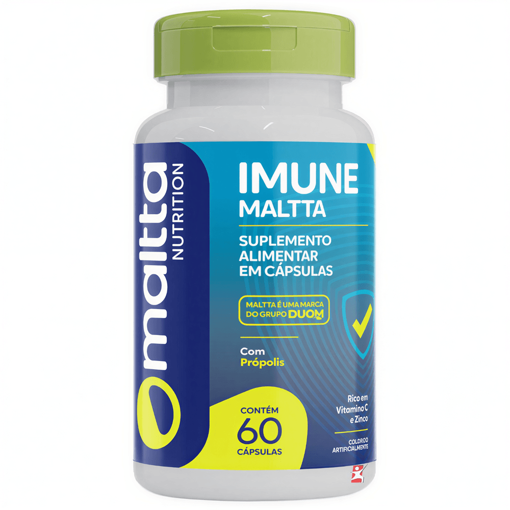Imune Maltta Vitamina C + Zinco + Própolis Maltta Nutrition 60 Cápsulas