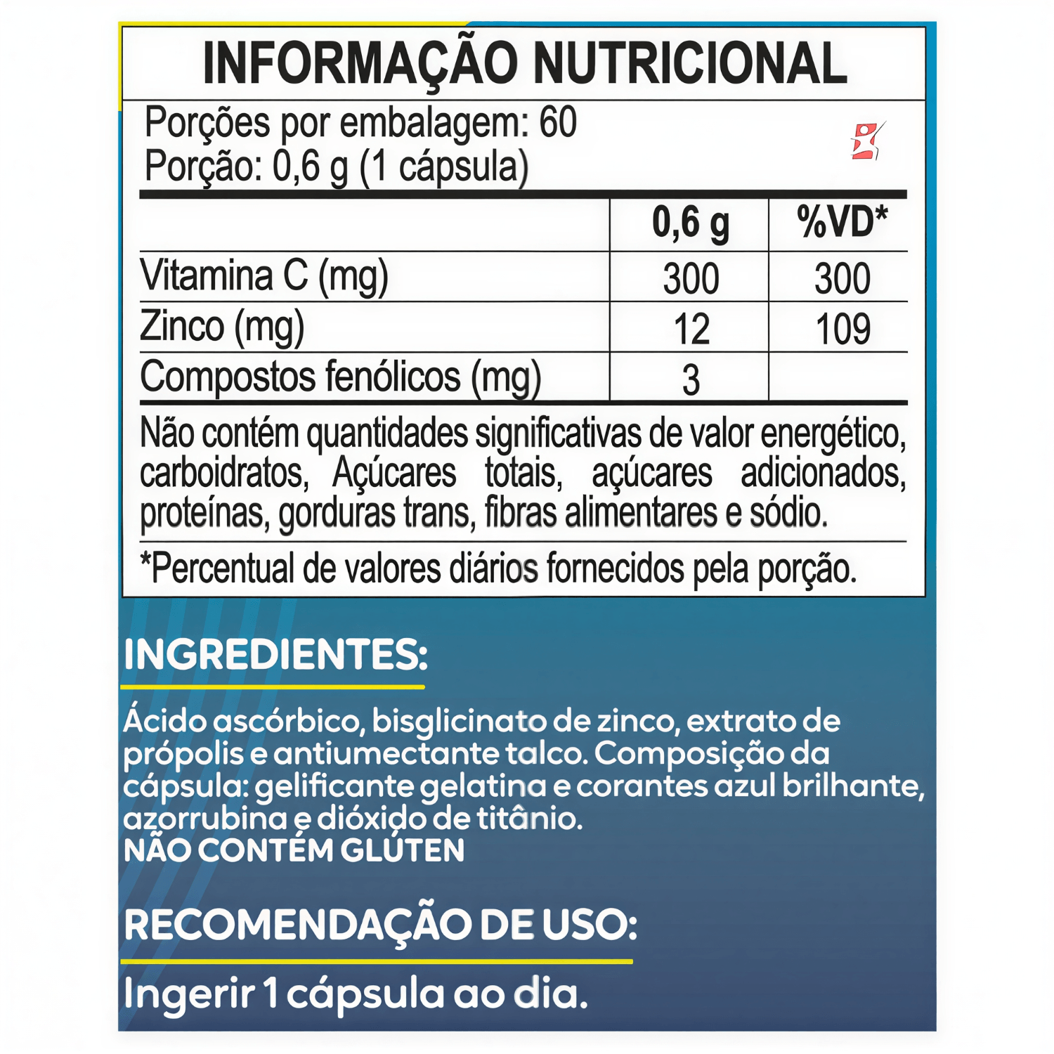 Imune Maltta Vitamina C + Zinco + Própolis Maltta Nutrition 60 Cápsulas